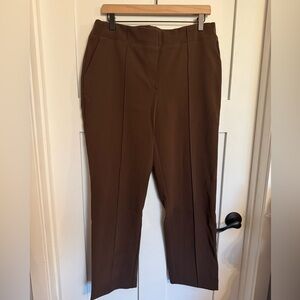 Rachel Zoe Chocolate Brown Tailored Ankle Trousers elastic band